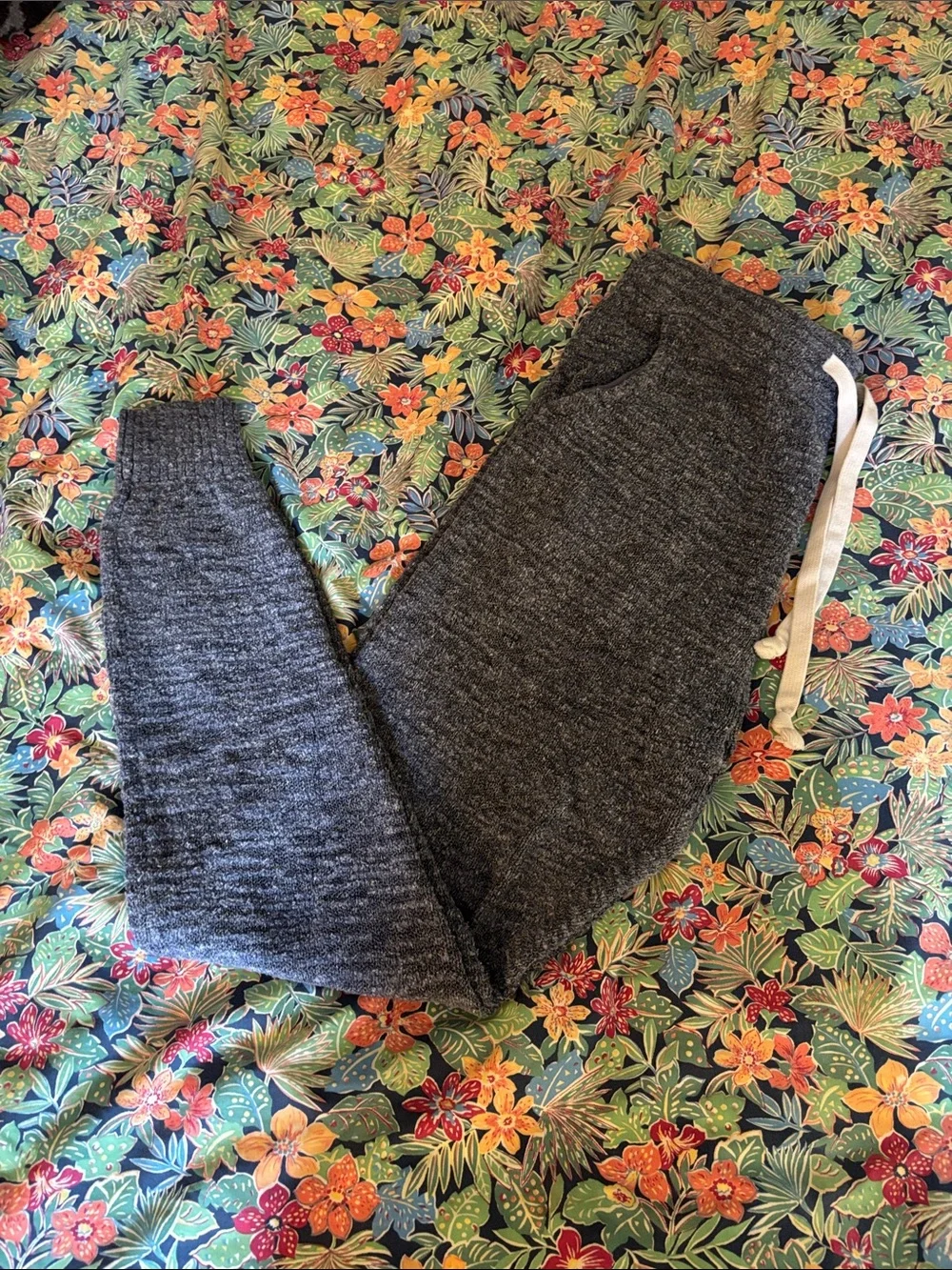 Free People Marled Charcoal Gray Jogger Pants